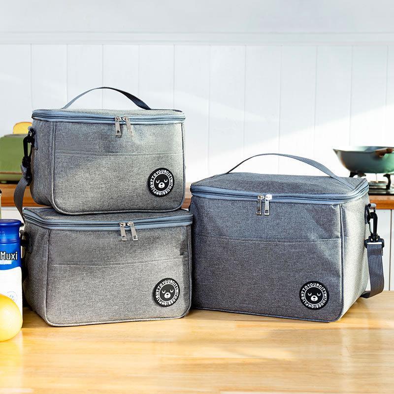 Large Waterproof Insulated Picnic Bag - Refrigerated Handheld Lunch Tote for Office or Bento Storage