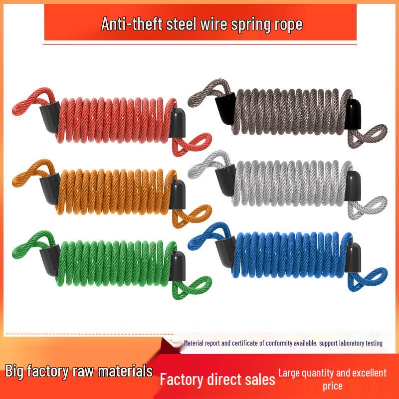 Выдвижная брелок-цепочка из стальной проволоки с покрытием и пружинным карабином от потери для пожилых пользователей Without Buckle 4.5cm Red