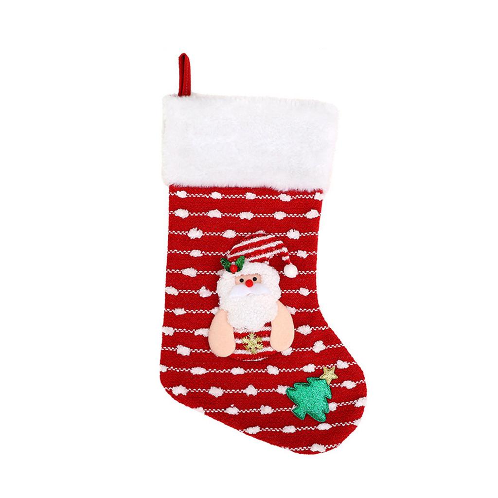 Large Christmas Socks Gift Bag Knitted Christmas Children's Gift Bag Candy Bag Christmas Tree