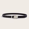 Modern Women Jeans Belt Round Buckle Punk Belt Impressive Style for Beach