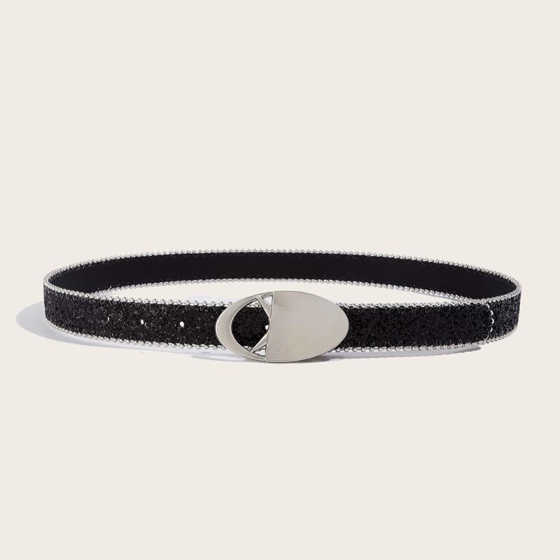 Modern Women Jeans Belt Round Buckle Punk Belt Impressive Style for Beach