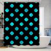 Modern Bath Shower Curtain With Green Pink Moroccan Geometric Pattern Waterproof Fabric For Bathroom Decorations