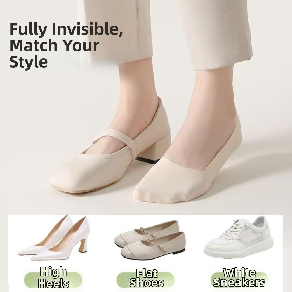 Comfortable Ice Silk Invisible Boat Socks Silicone Non-slip Elastic Women Socks Low Cut No-Show Sox Short Boat Hosiery Girls