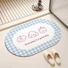 Cute Cartoon Bathroom Floor Mat Diatom Mud Anti Slip Foot Mat Bathroom Shower Room Water Absorption Quick Drying Foot Mat