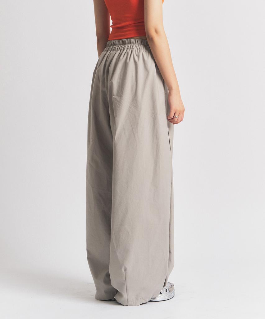 NEALIZE Mid-Rise Wide Pants Light Beige