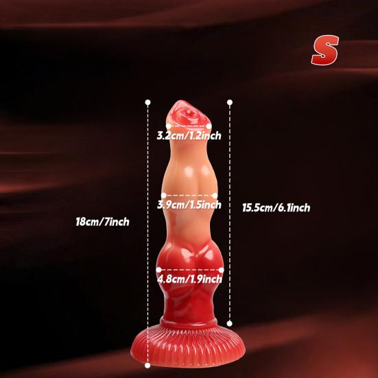 Realistic Dog Dildo for Women, Soft Silicone Fake Phallus with Unique Texture, Waterproof Manual Adult Toy for Solo