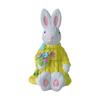 Easter Bunny Figurine Resin Woven Rabbit Statue Party Background Decor Accessory