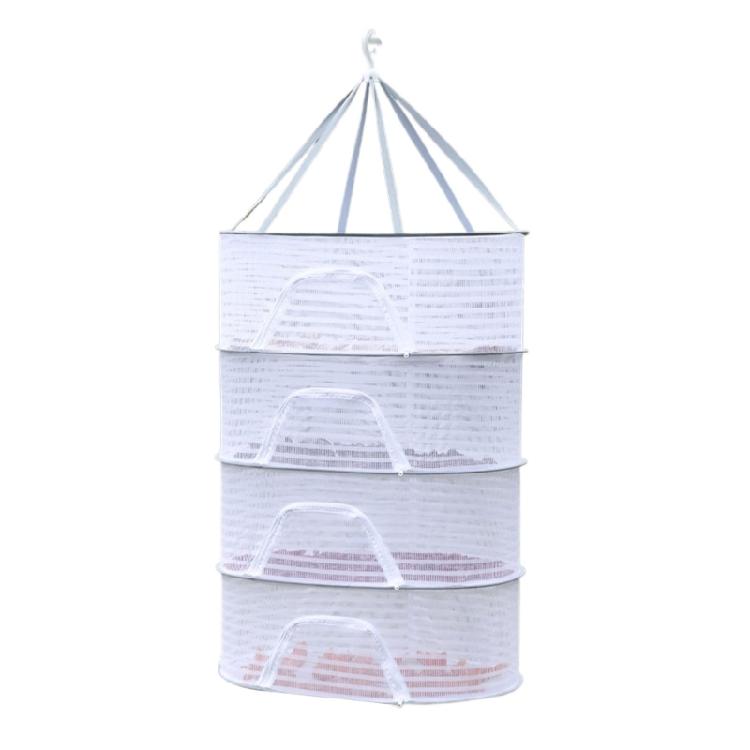Breathable Mesh Fish Drying Rack Vegetable Dryer with 360 Degree Rotating Hook Foldable Indoor Hanging Hanging Net