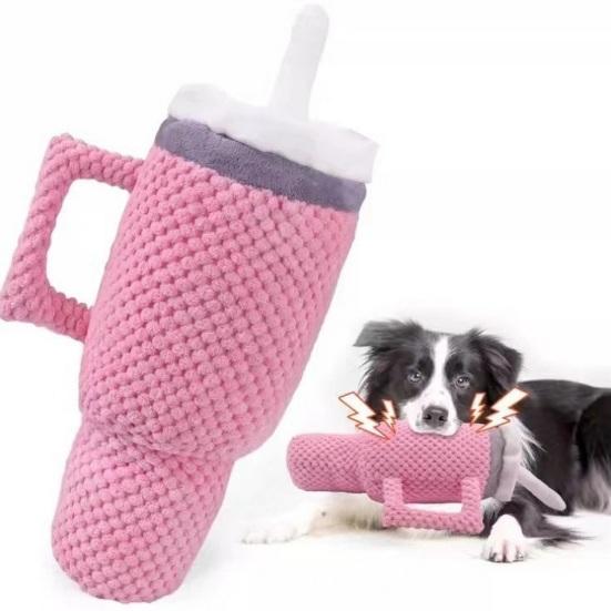 

Yousheng Dog Water Bottle Toy with Interactive Squeaky Ball Tumble Design with Straw Handle Pet Chew Toy Dog Boredom Toy