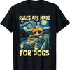 Funny Cat Lover - Rules Are Made for Dogs Driving Cat T-Shirt for Men Women Kids