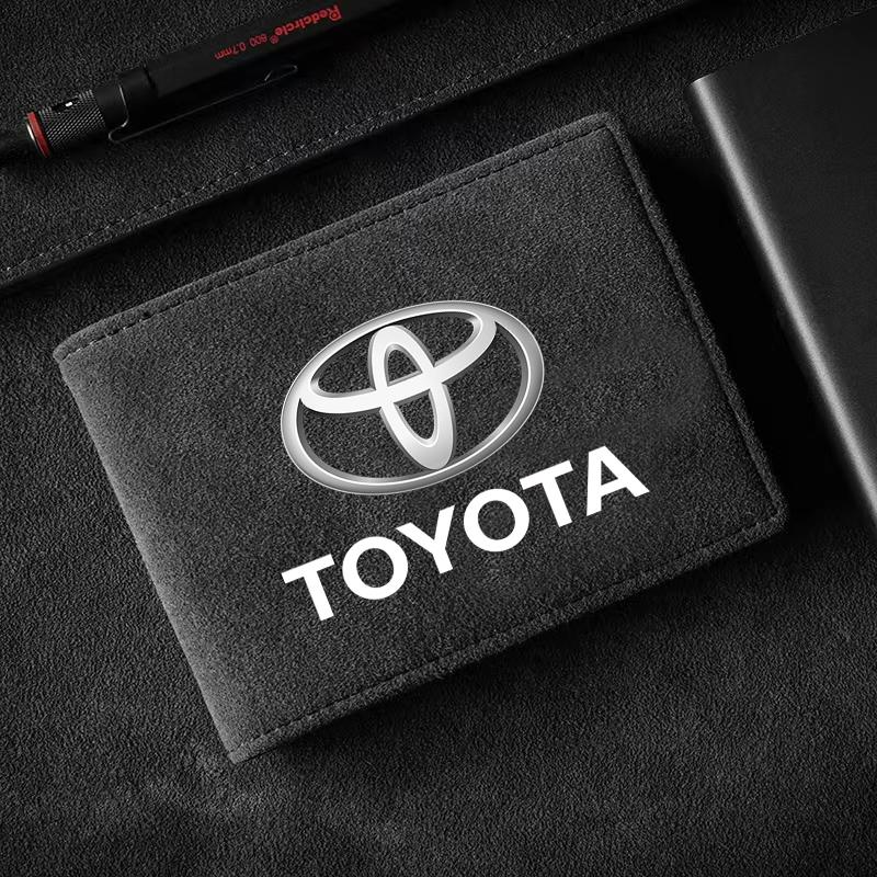 1Pcs Car Emblem Driver License Cover ID Credit Card Holder for Toyota TRD C-hr Prado Rav4 Yaris Hilux Prius Avensis Corolla Camry