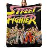 Street Fighter Retro Game Throw Blanket Faux Fur Soft Warm Blanket for Bed