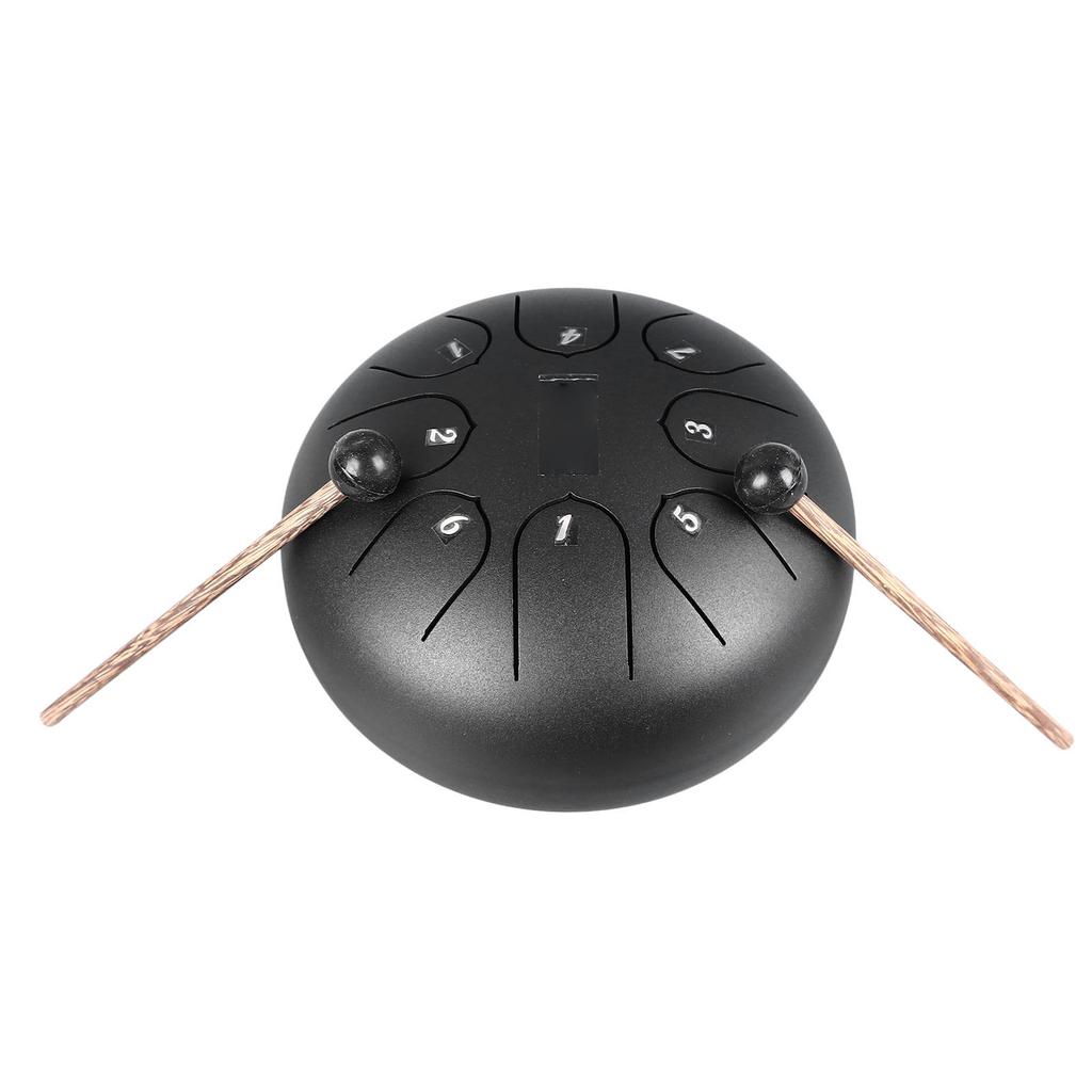 Tongue Drum 6 Inch 8 Tone Stainless Steel Worry Free Empty Spirit Drum for Performance Meditation