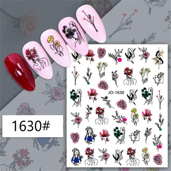 Nail Art Sticker Eye-catching Strong Stickiness Paper Colorful Fingernail Sticker DIY Nail Art