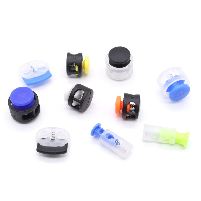 Colored Plastic Button Spring Buckle, Down Jacket Hanging Bell Rope Buckle, Rope Stop Rope Wear Rope Buckle, Pig Nose Buckle Elastic Adjustment Buckle