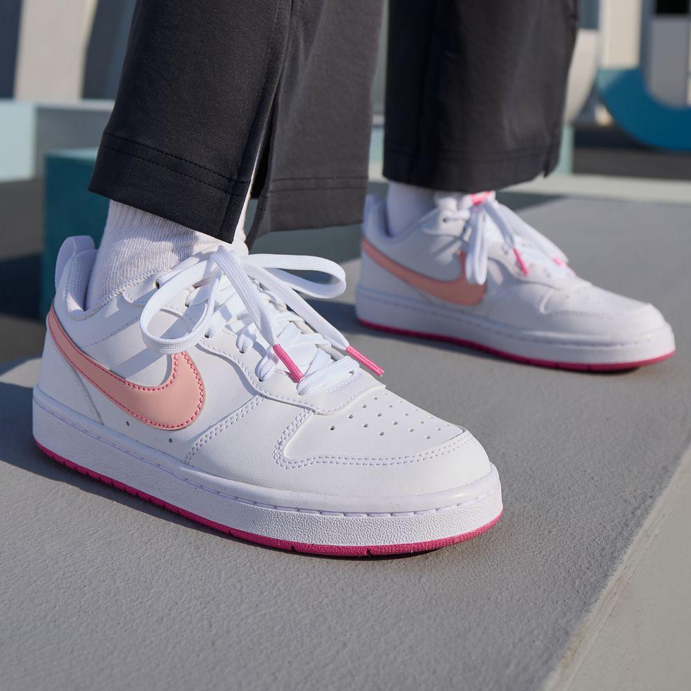 Nike Court Borough Low Recraft Белый Pinksicle Арктический Оранжевый (GS) 39