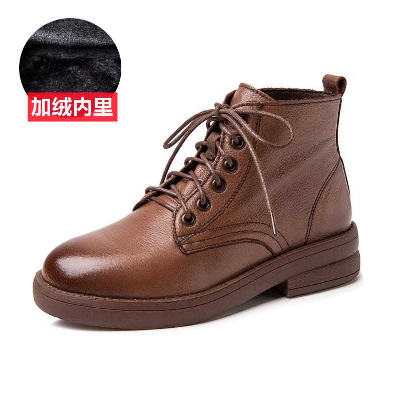 

2025 осень и зима новая кожа молния ретро колледж стиль ботинки Мартина шнуровка низкий голенище повседневная мода короткие ботинки женские 40