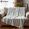 Heart Stripe Cartoon Anime Print Flannel Blanket Soft Warm Throw for Kids Bedroom Sofa Bed Christmas Office Car