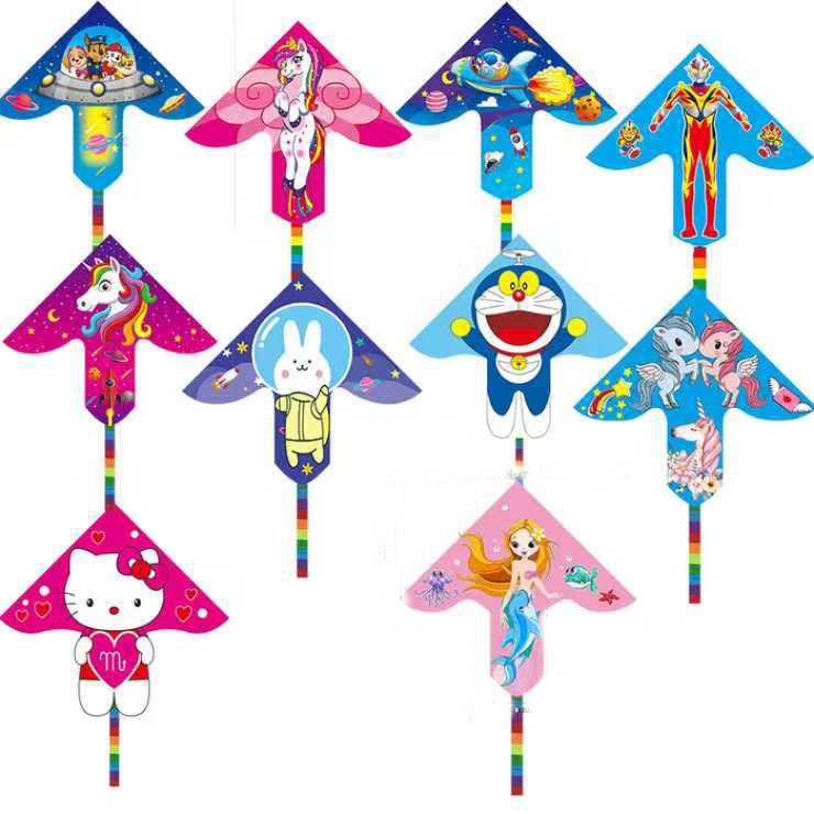 2026 New Children's Unicorn Triangle Kite - Easy To Fly In Light Breeze, In Stock