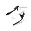 Aluminum Alloy Pane Handle, Stainless Steel Locking Casement Security Lock Black 38 Left