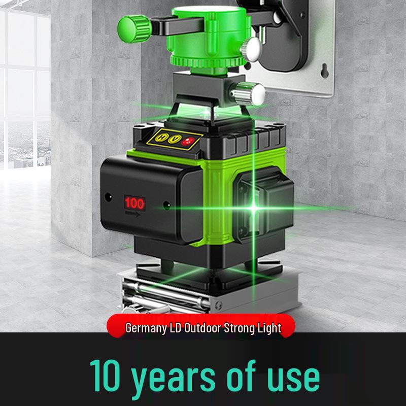 High Precision 12/16-Line Green Laser Level with Auto-Leveling for Walls and Floors