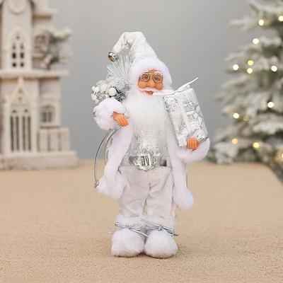 Weihnachtsmann Weihnachtsdekoration 12-Zoll Handgefertigte Festliche Figur für Baum Kaminsims Klassisches Feiertags Sammlerstück Geschenke Weihnachtsfeiertag Tischdekoration