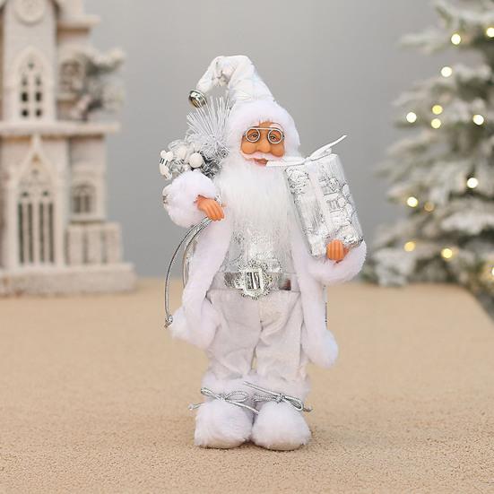 Santa Christmas Decoration 12-Inch Handcrafted Festive Figurine for Tree Mantel Classic Holiday Collectible Gifts Xmas Holiday Tabletop Decor