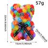 New Multicolors Artificial Flower 15*15*22cm/16*16*24cm Rainbow Eternal Rose Bear Birthday Valentine's Day Flower