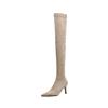 New Over-the-knee Women's Boots European and American High-heeled Pointed-toed Thin-heeled Autumn and Winter Over-the-knee Boots Women's Side Zipp