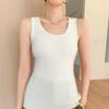 Women's U-Neck Cashmere Knit Vest: Autumn & Winter Solid Color Wool Base Layer Camisole