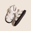 2025 summer new baotou hollow woven pig cage Roman sandals women's design sense niche Velcro versatile
