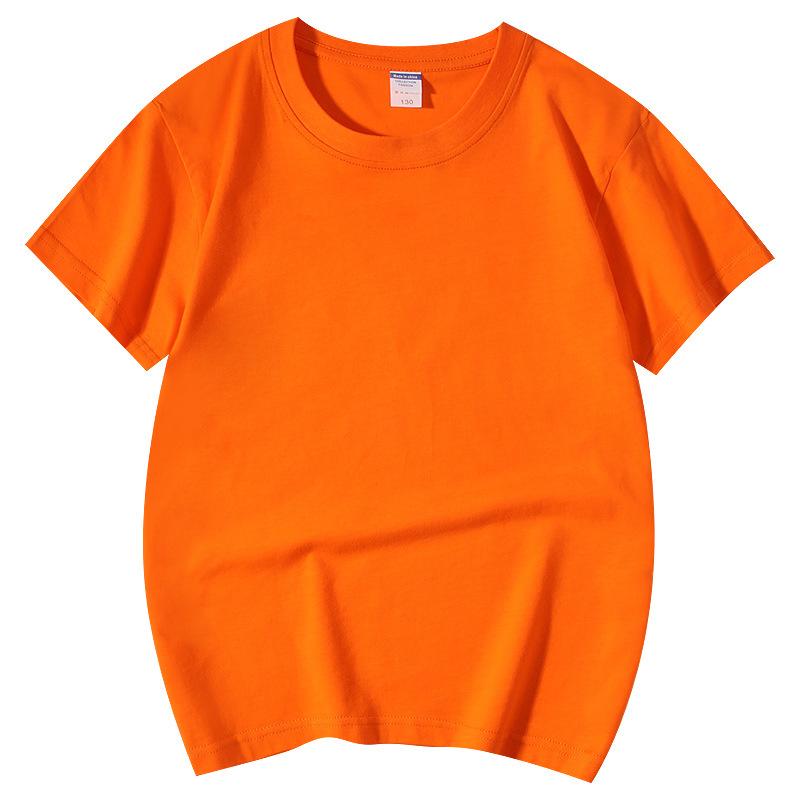 Baumwolle kinder rundhals t-shirt mittleren und großen kinder zuckerwatte farbe halbe hülse