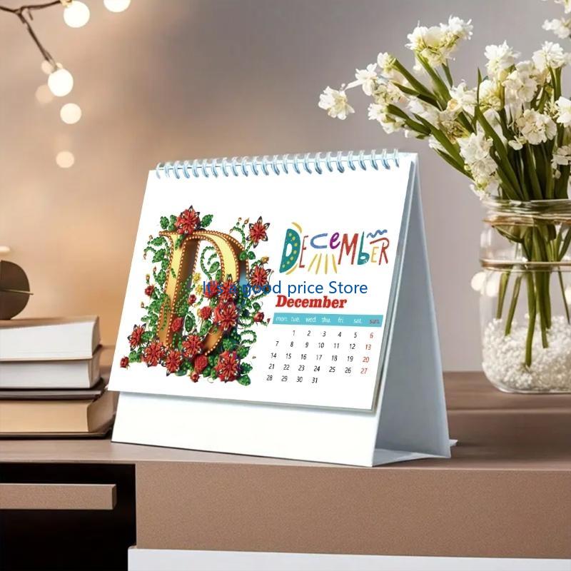  2026 Desk Calendar Standing Calendar Desktop Calendar Office Calendar Painting Calendar
