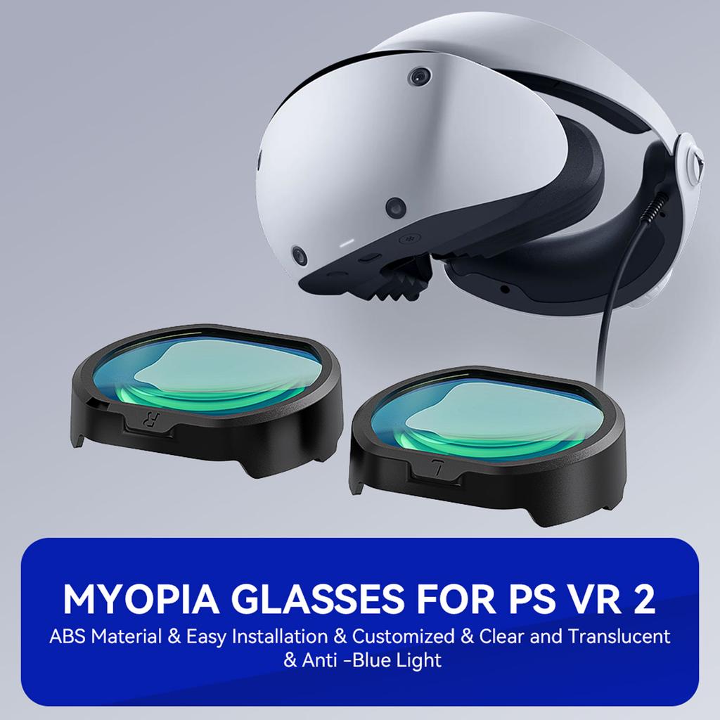 Lightweight Frame Lens Anti-Scratch Rings for PS VR2 Glasses Anti-Dirty Frame with Storage Bag Clean Cloth Replacement