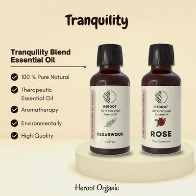 Tranquility Aromatherapy Combo | Rose & Cedarwood Essential Oils