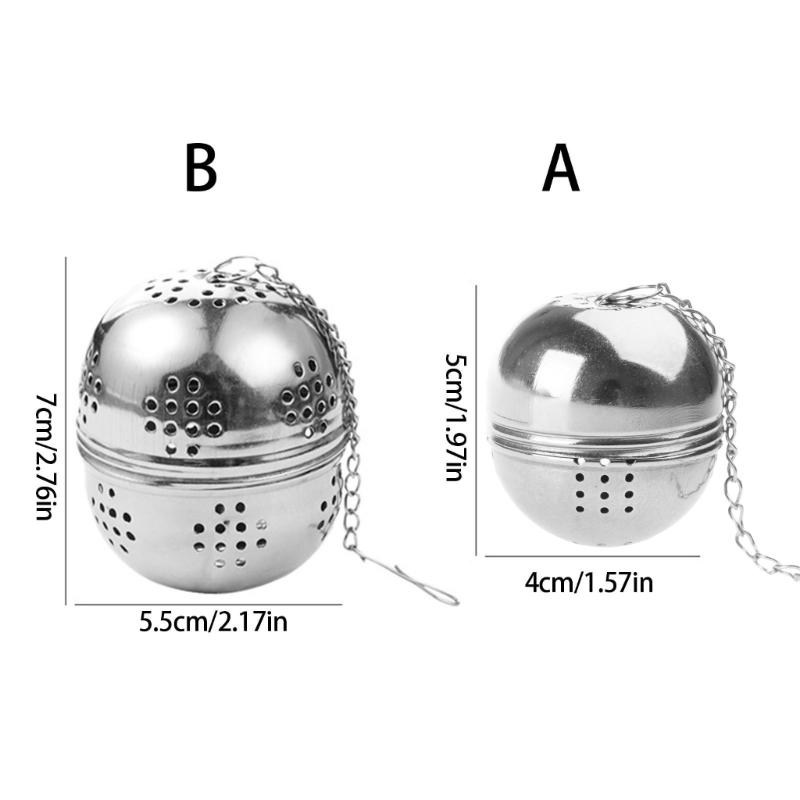 Stainless Steels Teas Infuser with Rope Chain Teapot Teas Filter Teas Leaves Spices Ball Strainer Loose Leaves Spices Strainer