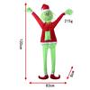 Grinch Santa Climbing Wall Christmas Ornament In Flannel