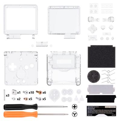 IPS GBA SP Upgrade eXtremeRate Benutzerdefiniertes Ersatzgehäuse Kompatibel mit sowohl durchsichtigem Material IPS als auch Standard-LCD-Konsole oder Bildschirm Nicht