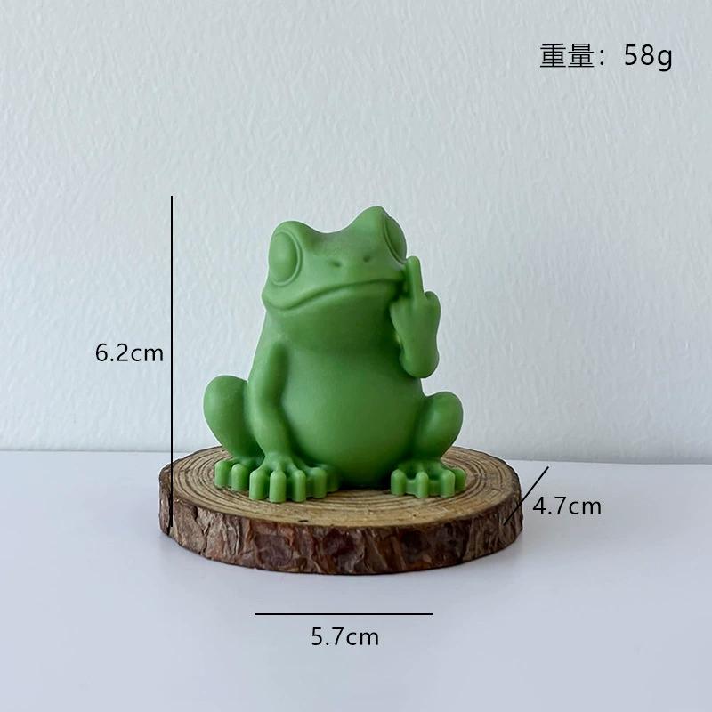 1Pc Funny Animal Soy Wax Scented Candle - Frog/Yak/Bulldog/Middle Finger Photo Prop Valentine's Day Unique Creative Gift