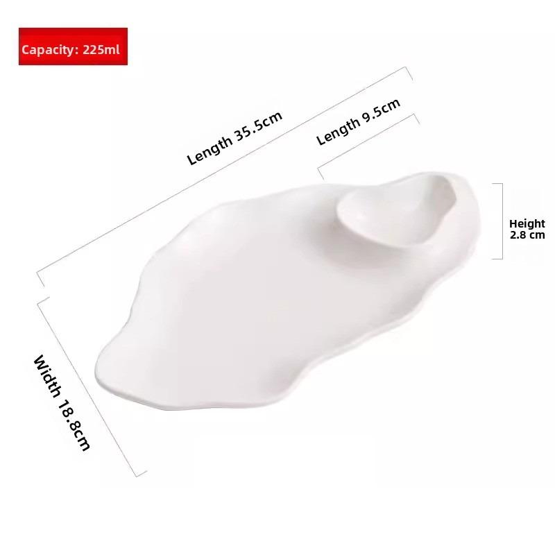 BEPAN Irregular Shape Tableware Restaurant Creative Simple Ceramic Plates Exquisite Artistic Conception Dishes Cold Dishes