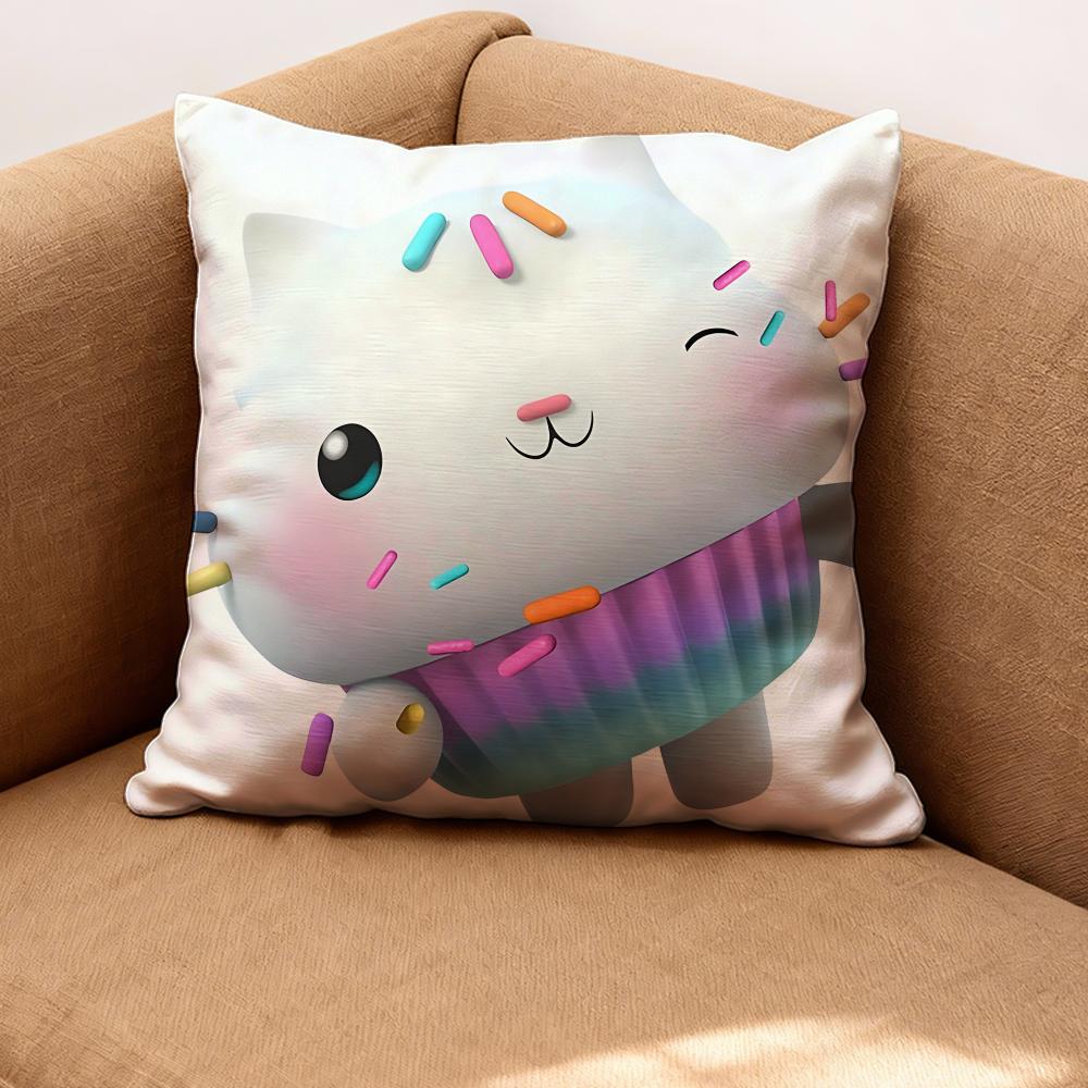 Gabby's Dollhouse Cushion Cover Premium Comfort Reversible Pillow Cove -Two in One Design for Any Room & Car Interior