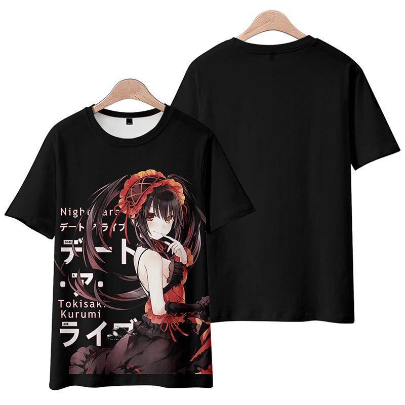 

DATE A LIVE Kurumi Tokisaki Anime Manga T-Shirt Shirt Costumes Polyester L