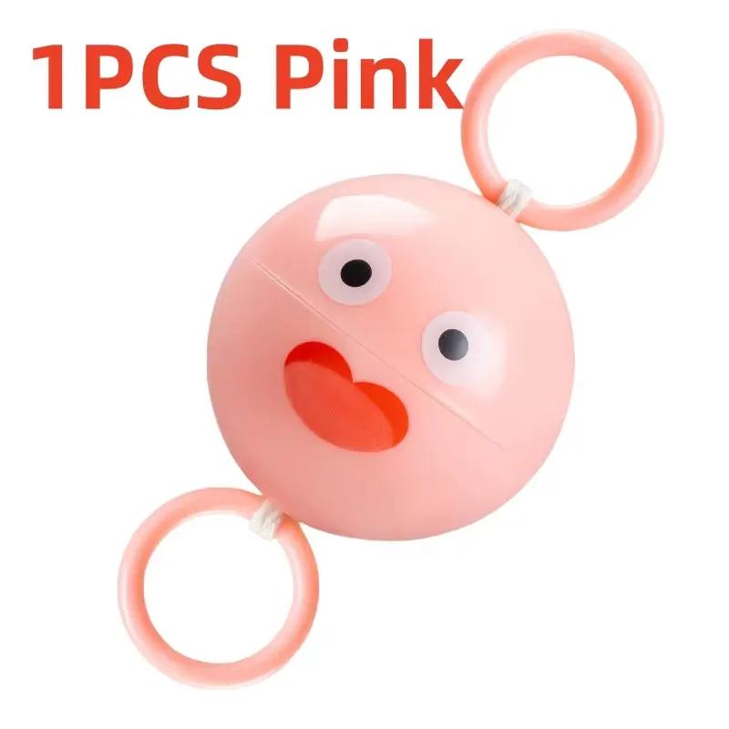 Colorful Glowing Pull Rope Whistle Ball LED Glowing Cartoon Expression Children's Pull Rope Whistle Toy