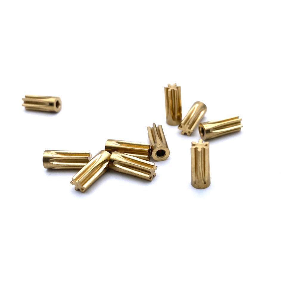 0,5M 6T Kobbertandhjul 1,18mm/1,98mm Hul Diameter Tykkelse 4mm/10mm (Halvt Gear) Gør-det-selv Model