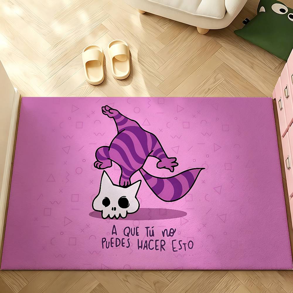 Anime C-cheshire Cat Carpet Bathroom Anti-slip Mat Door Mat Home Decoration Mat Entrance Door Mat Scratch-resistant Door Mat
