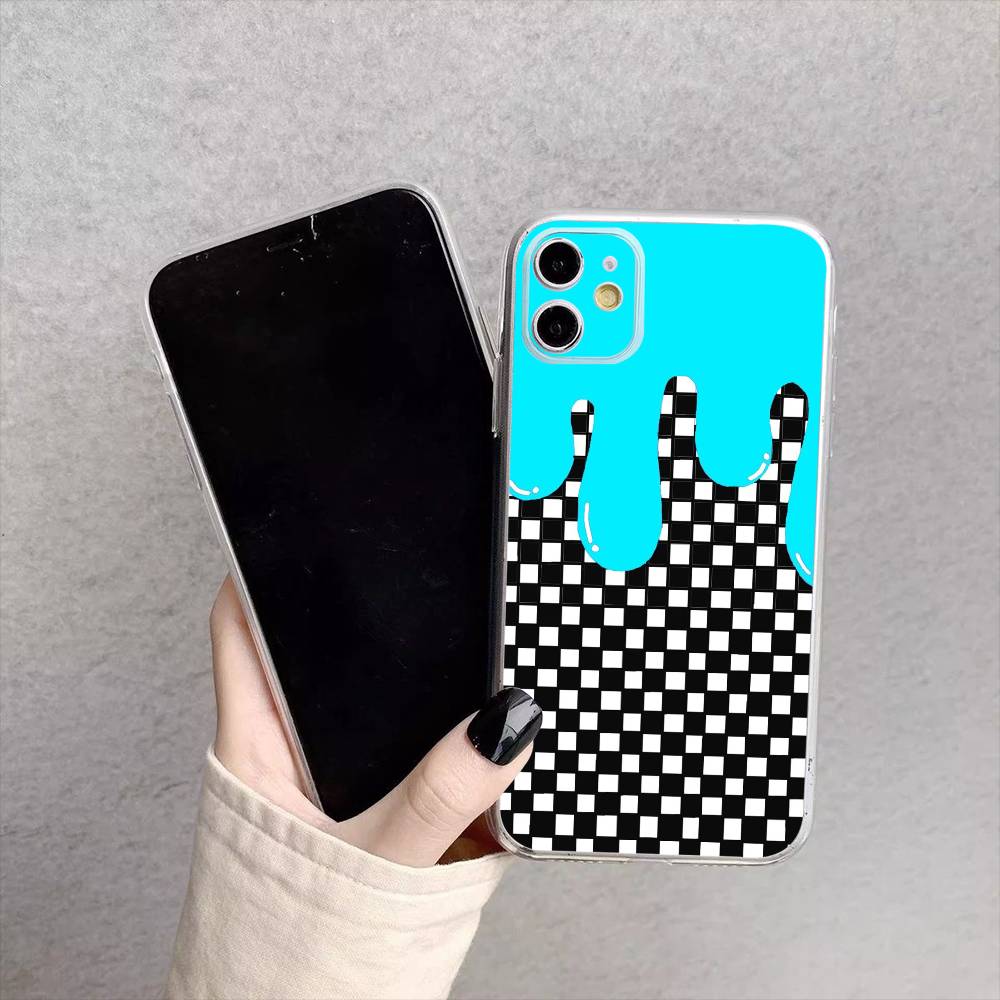 checkerboard chess board Phone Case For iPhone17,16,15,14,13,12,11 Plus,Pro Max Soft Transparent Cover iPhone13PRO