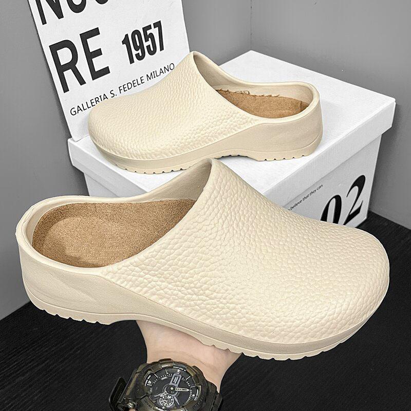 Easy Slip-On Slide Shoes For Men And Women, Anti-Skid Closed-Toe Beach Sandal Shoes, Chef Work Safety Shoes, Slide Shoes