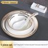Abay Gold-Rimmed Ceramic Tableware Set