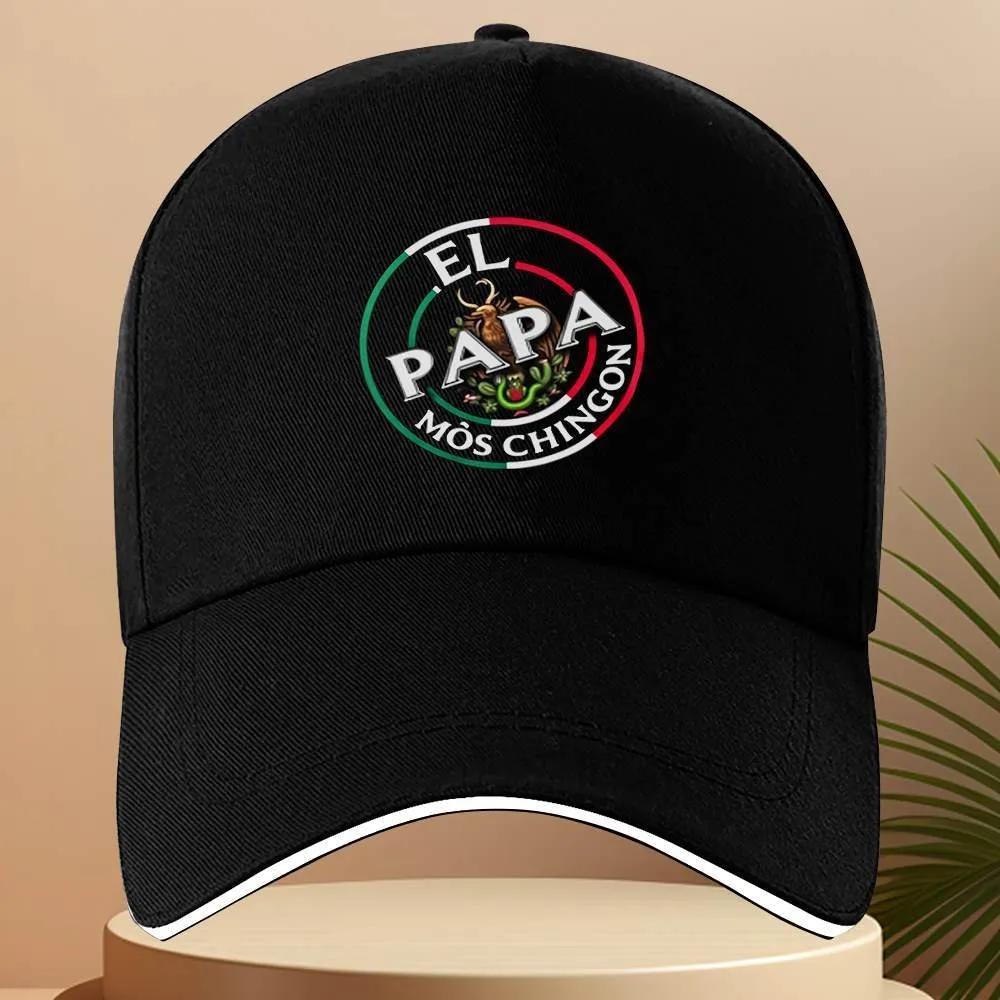 El Papa Mas Chingon Mexican Flag Graphic Adjustable Baseball Cap Casual Adult Hat
