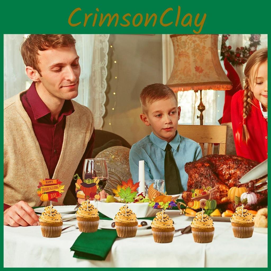 Thanksgiving Celebration Day Cake Paper Insert Flags Decoration Holiday For